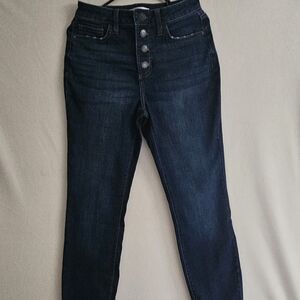 LC Lauren Conrad High Rise Dark Indigo Jeans